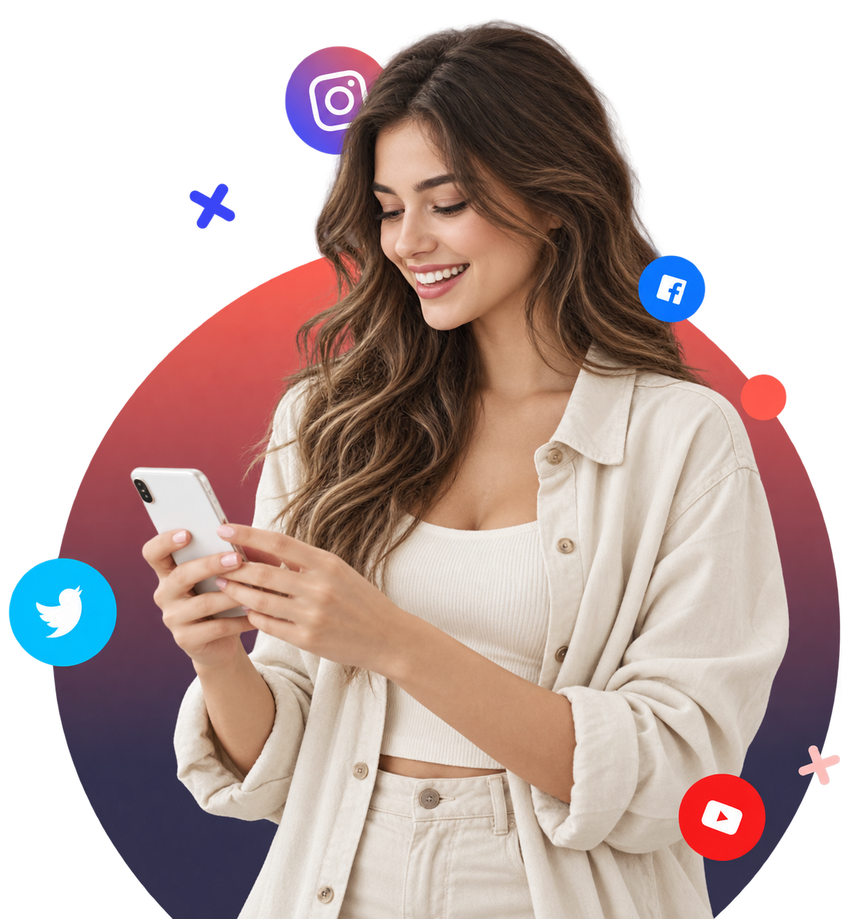 Telefonundan sosyal medya mesajlarına bakan kişi